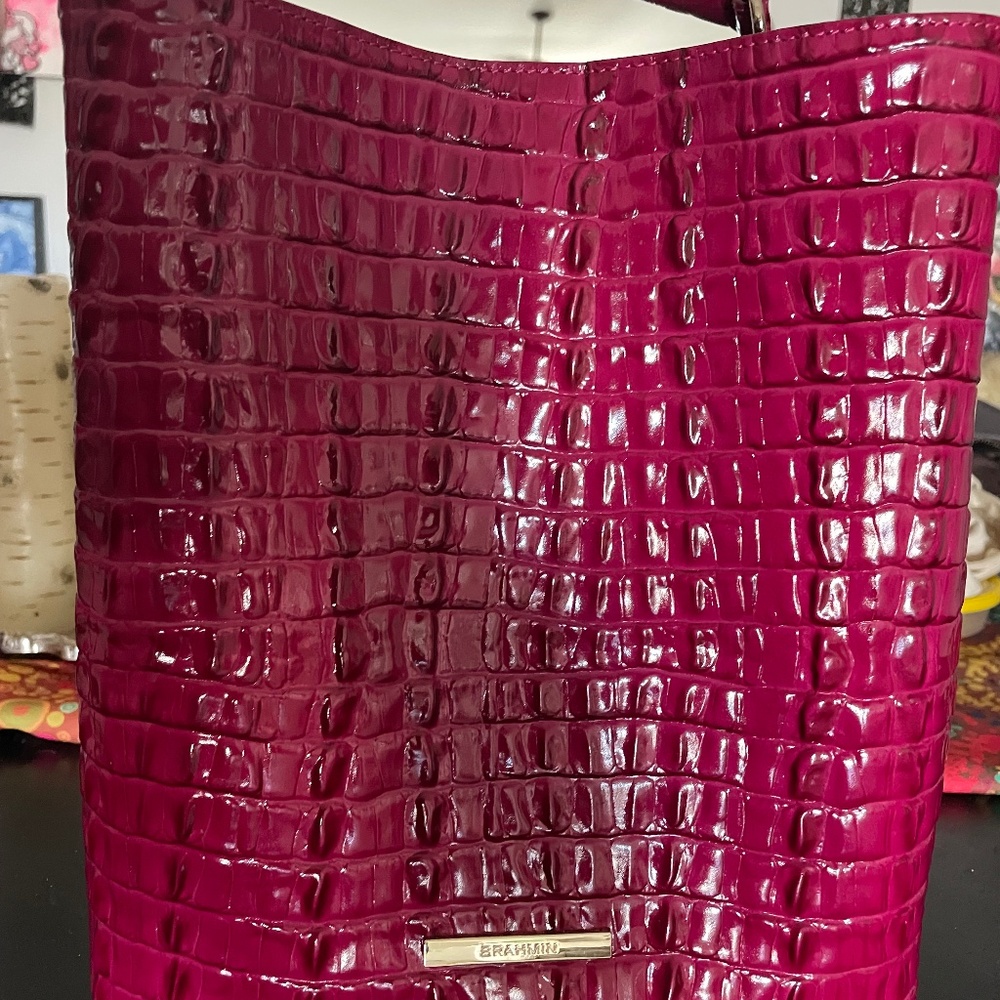 Brahmin Amelia La Scala Bucket bag- Fuchsia
